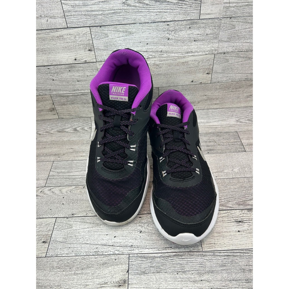 Nike Flex TR 5 Womens Training Shoes Black Purple 724858-015 Size 7